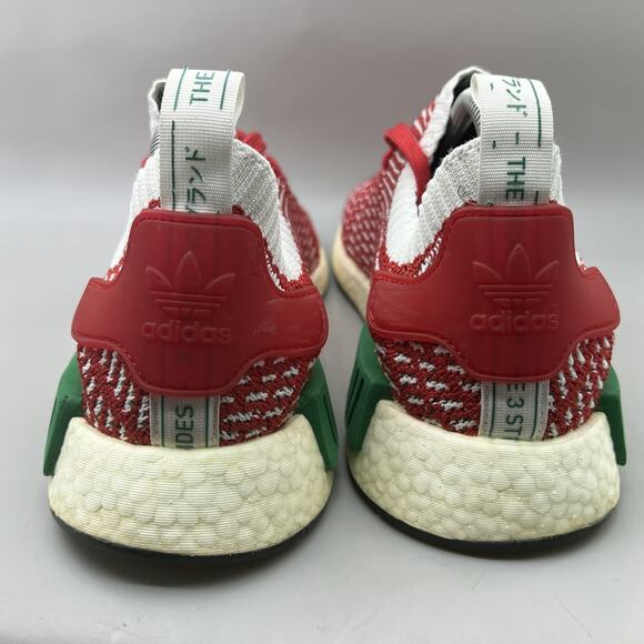 adidas Red and White Knit Sneakers - Picture 4 of 8